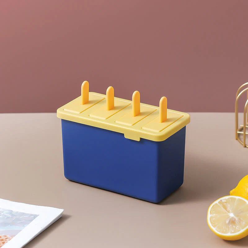 Set Of 4 Popsicles Mold With Container, Ice Cream Mold With Sticks, Ice Lolly Molds With Non Spill Lid, Candy Bar Mold Tray Kitchen Gadgets Accessories Set Of 4 Popsicles Mold With Container, Ice Cream Mold With Sticks, Ice Lolly Molds With Non Spill Lid, Candy Bar Mold Tray Kitchen Gadgets Accessories
